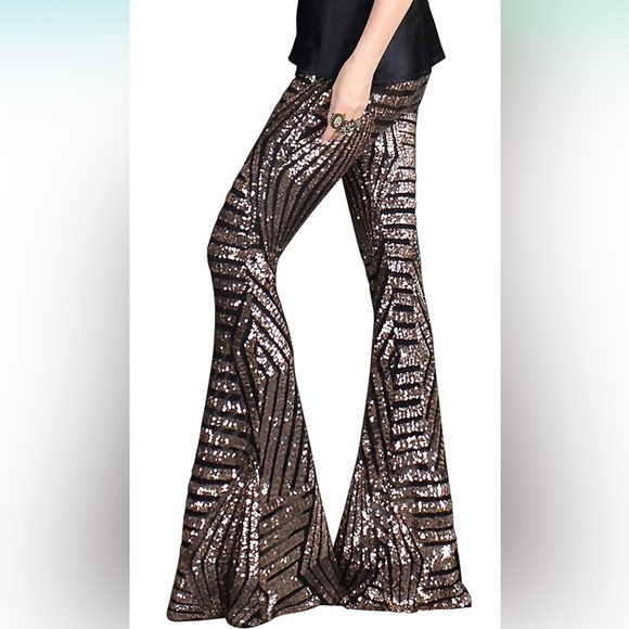 Sequin bell bottoms - Picture 1 of 3